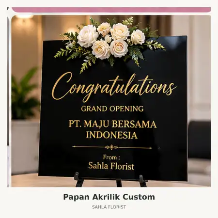 Papan Bunga Akrilik Nabire